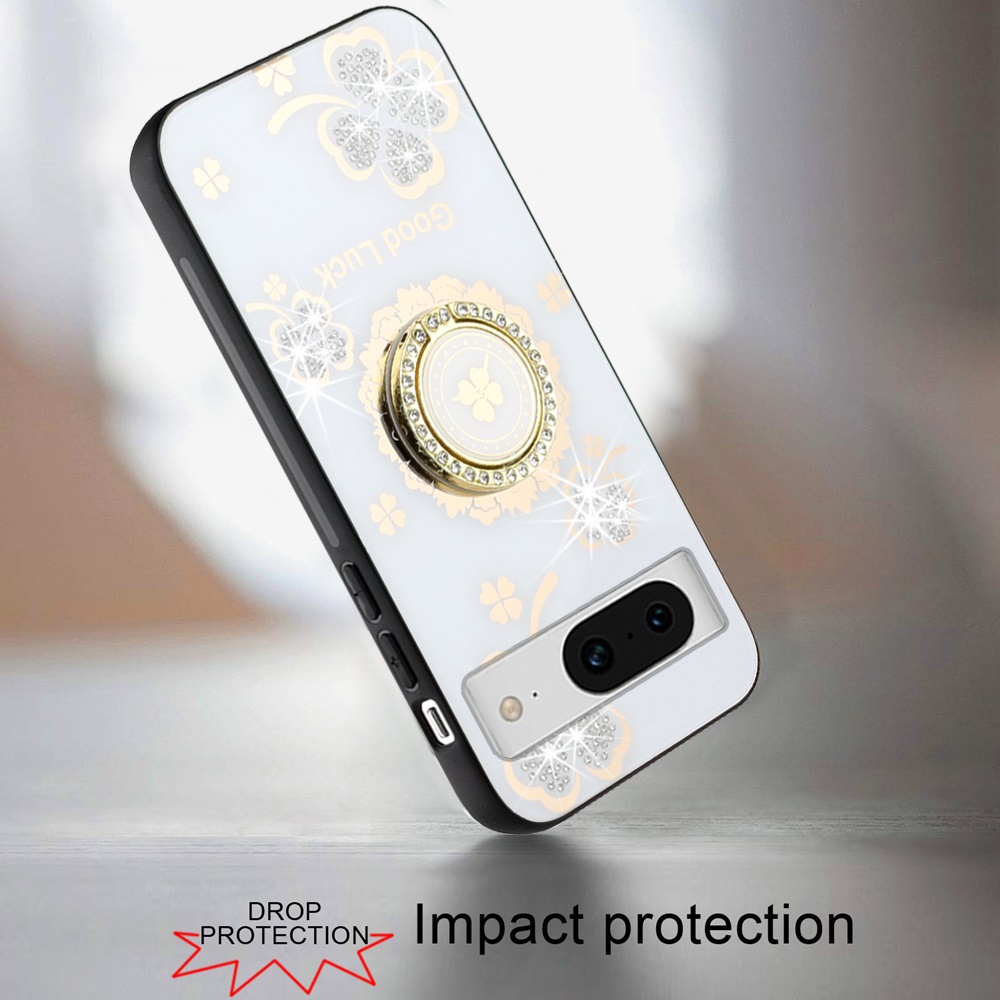 For Google Pixel 8 Diamond 3D Bling Sparkly Glitter Hybrid Ring Stand Case Cover - Picture 45 of 50