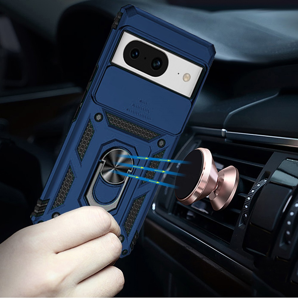 For Google Pixel 8 Pro 5G Hybrid Camera Lens Protection & Ring Stand Case Cover - 第 24/61 張圖片