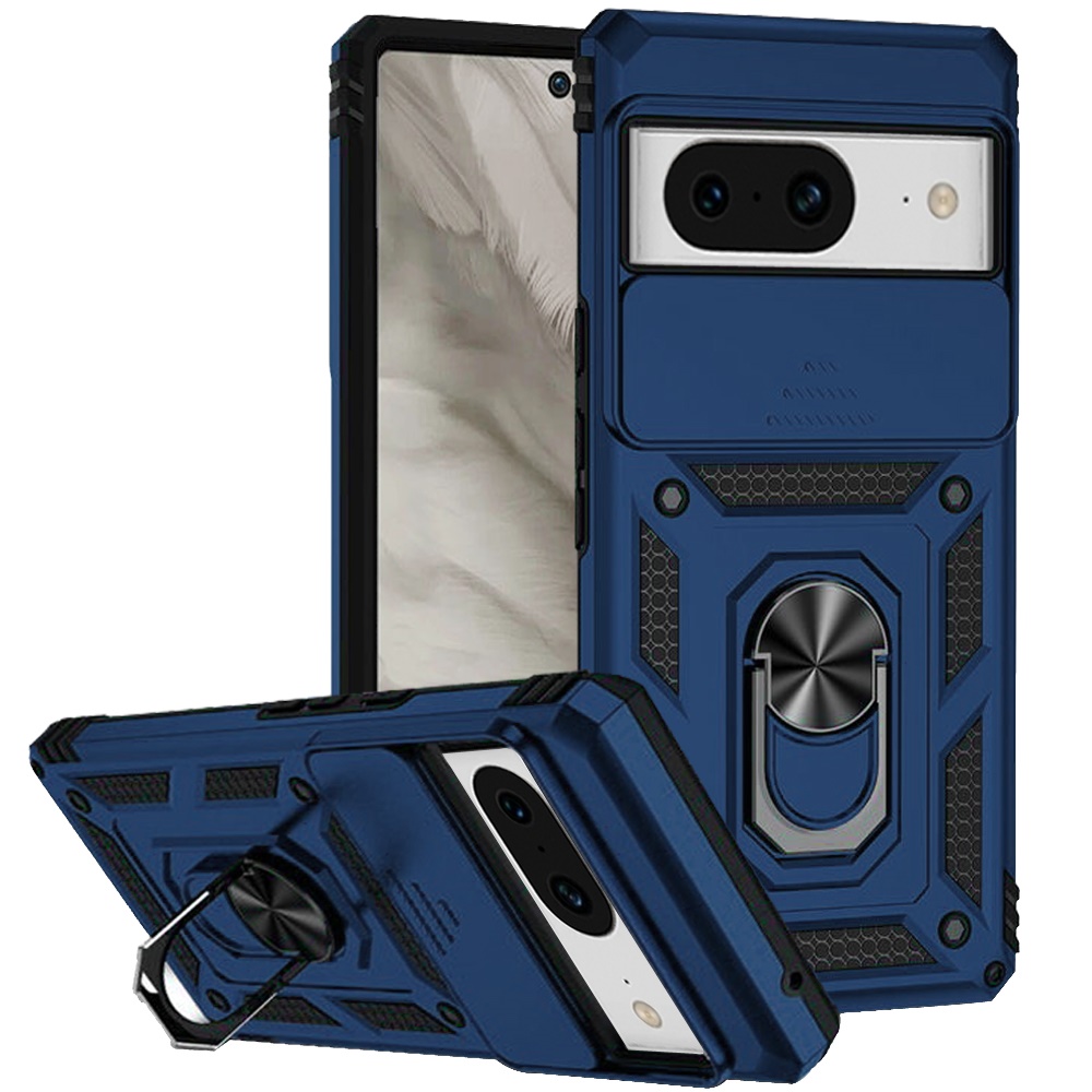 For Google Pixel 8 Pro 5G Hybrid Camera Lens Protection & Ring Stand Case Cover - 第 23/61 張圖片