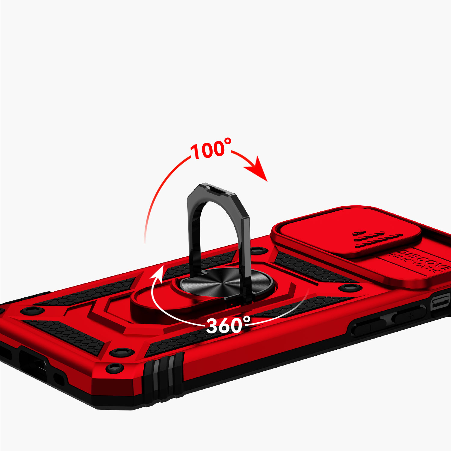 For Google Pixel 8 Pro 5G Hybrid Camera Lens Protection & Ring Stand Case Cover - 第 40/61 張圖片
