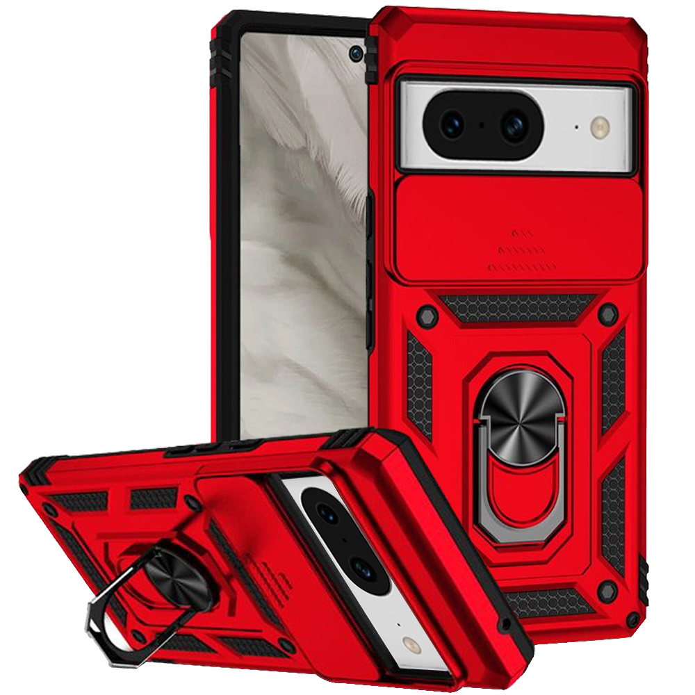 For Google Pixel 8 Pro 5G Hybrid Camera Lens Protection & Ring Stand Case Cover - 第 33/61 張圖片