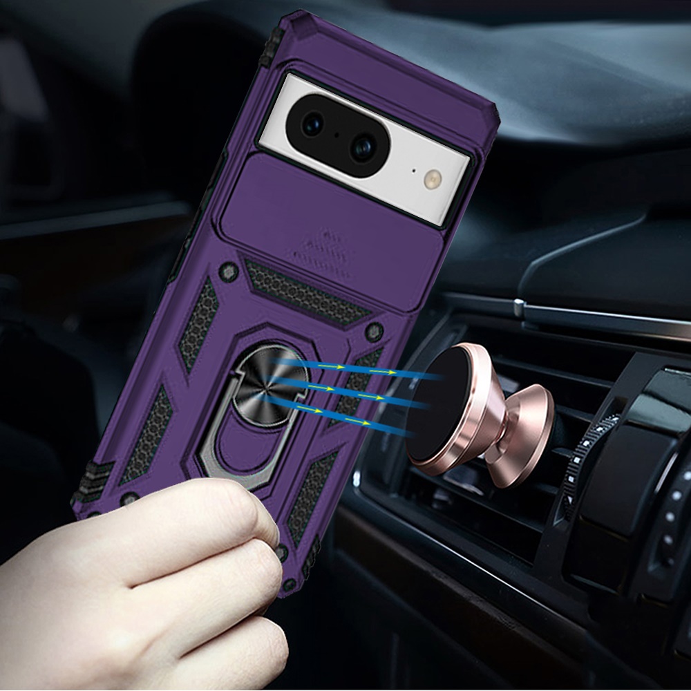 For Google Pixel 8 Pro 5G Hybrid Camera Lens Protection & Ring Stand Case Cover - 第 54/61 張圖片