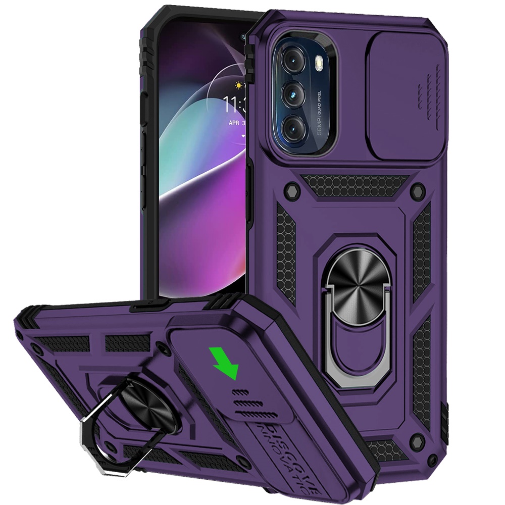 For Google Pixel 8 Pro 5G Hybrid Camera Lens Protection & Ring Stand Case Cover - 第 55/61 張圖片