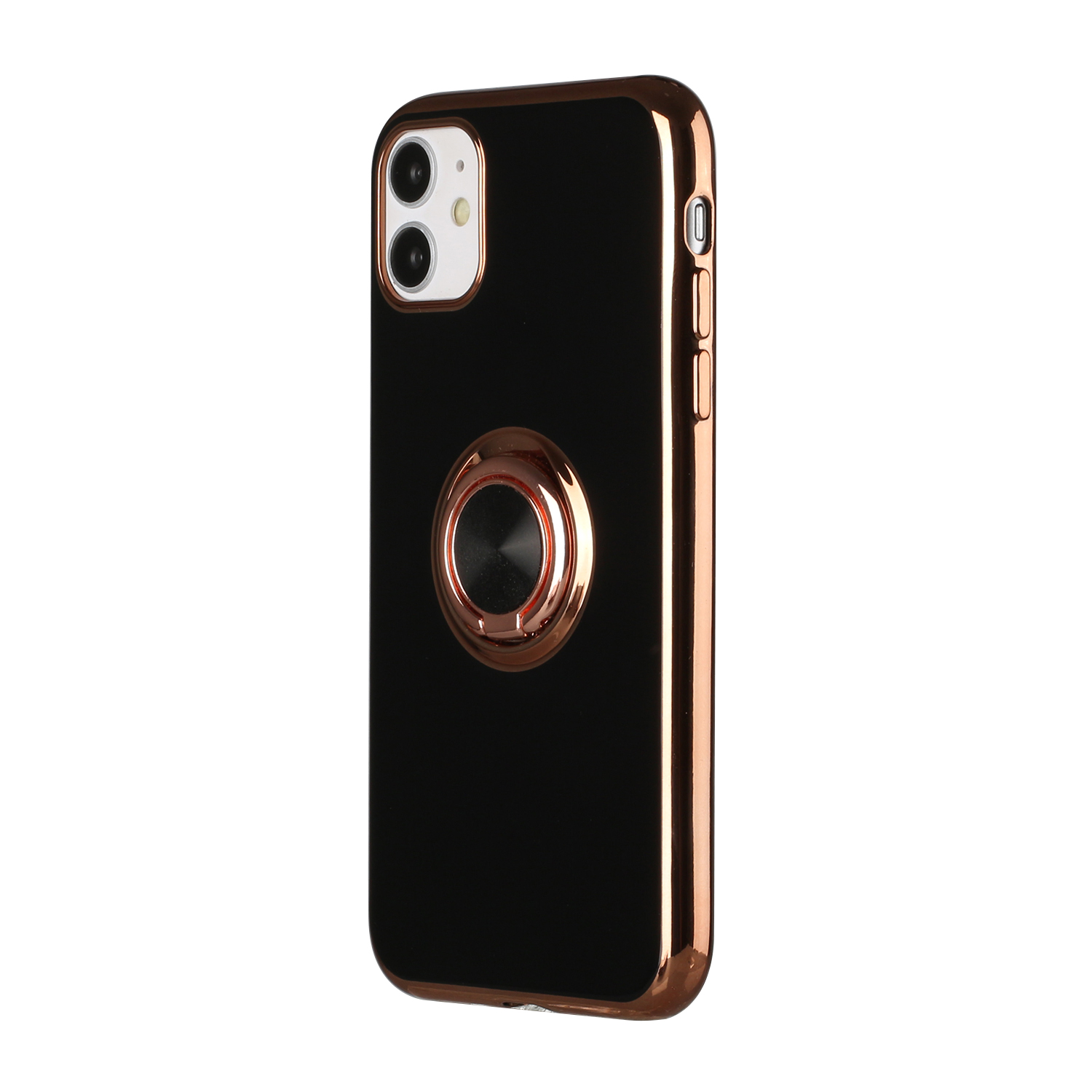 For Apple iPhone 11 Slim Hybrid Metal Ring Stand Electroplated Edges Case Cover - Picture 36 of 36