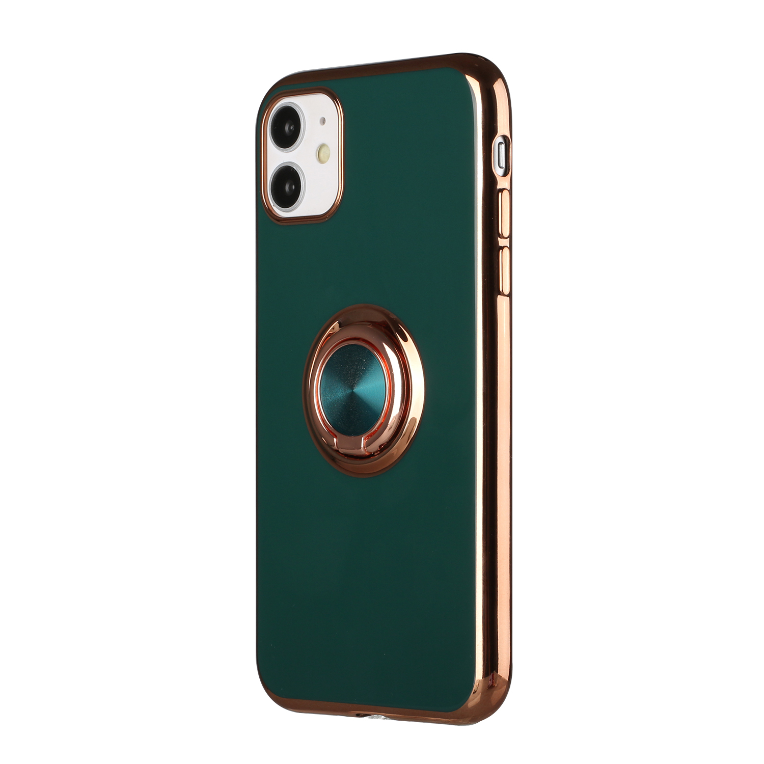 For Apple iPhone 11 Slim Hybrid Metal Ring Stand Electroplated Edges Case Cover - Picture 21 of 36