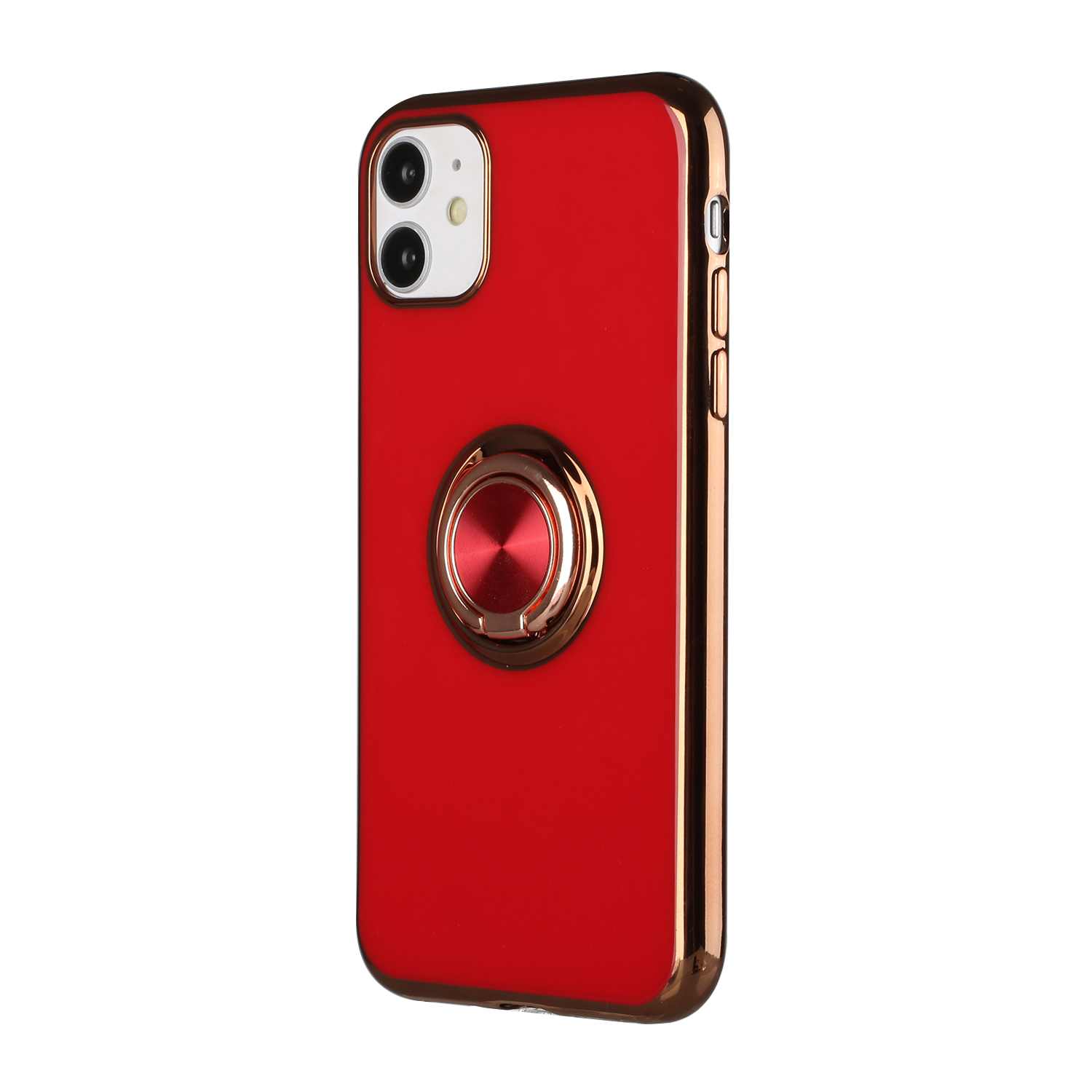 For Apple iPhone 11 Slim Hybrid Metal Ring Stand Electroplated Edges Case Cover - Picture 26 of 36
