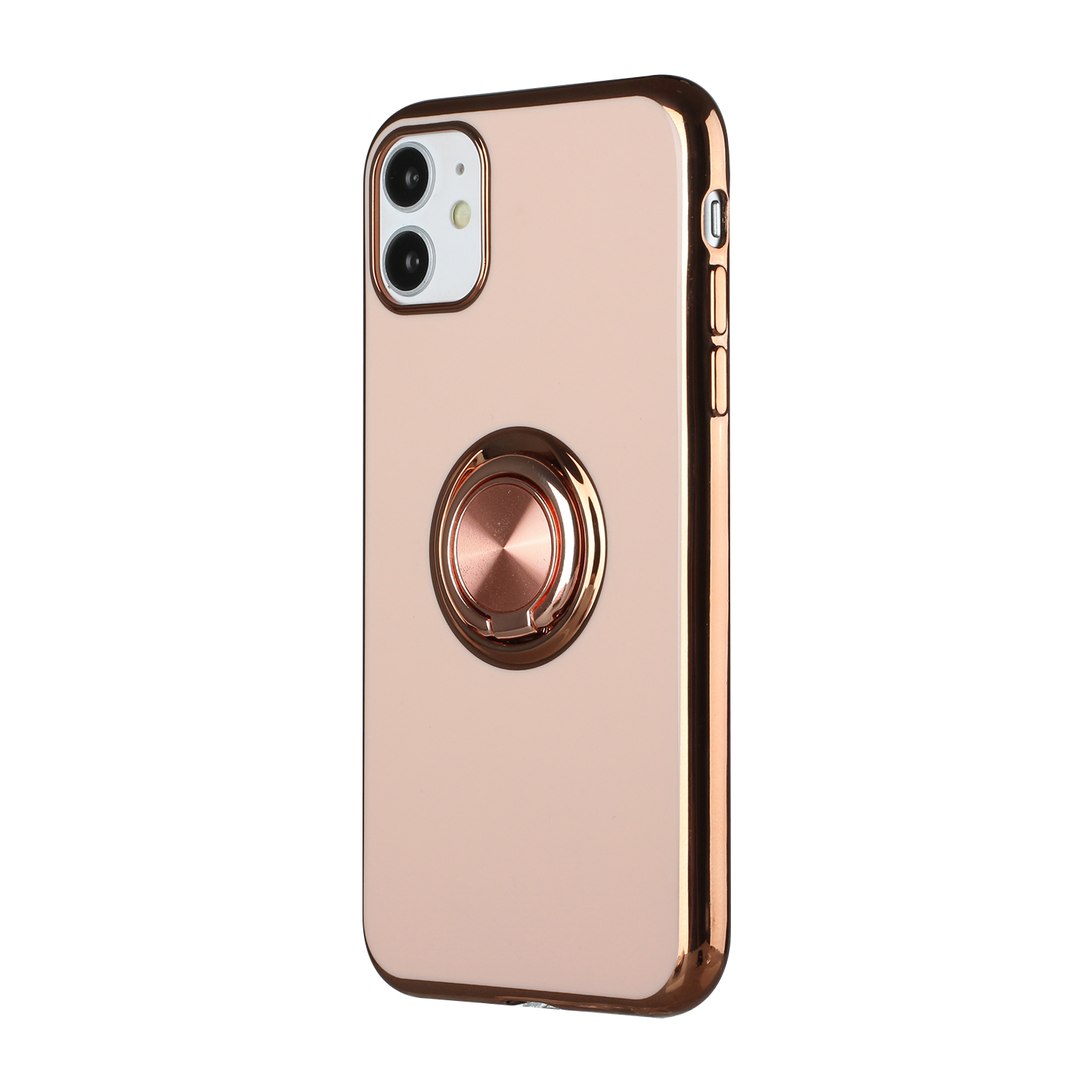 For Apple iPhone 11 Slim Hybrid Metal Ring Stand Electroplated Edges Case Cover - Picture 31 of 36