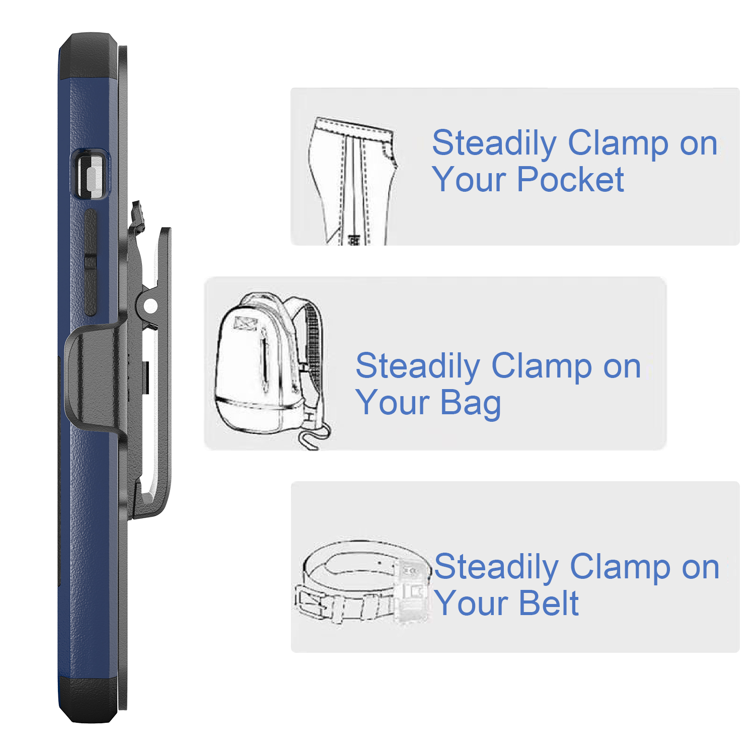 For Apple iPhone 11 Hybrid Shockproof 360° Belt Clip Stand & Holster Case Cover - Picture 27 of 37