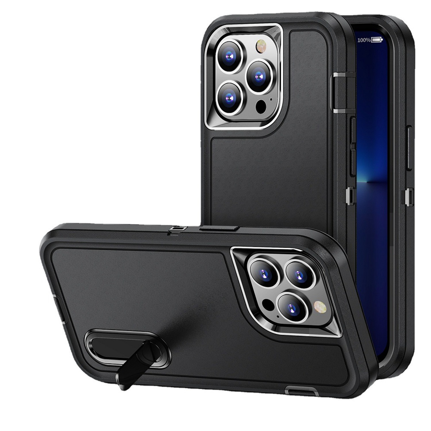 For Apple iPhone 11 (6.1") Hybrid PC Shockproof with Kickstand Hard Case Cover - Picture 19 of 49