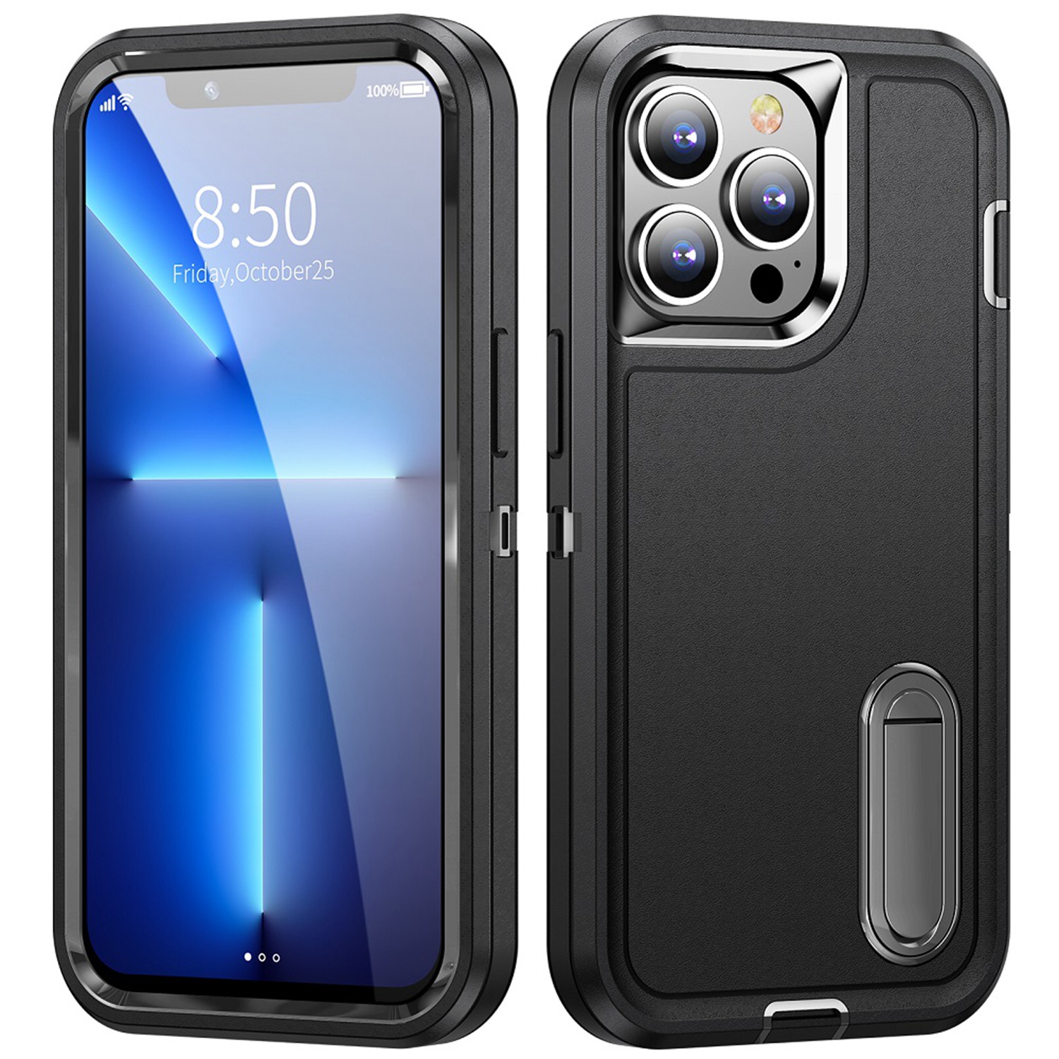 For Apple iPhone 11 (6.1") Hybrid PC Shockproof with Kickstand Hard Case Cover - Picture 20 of 49