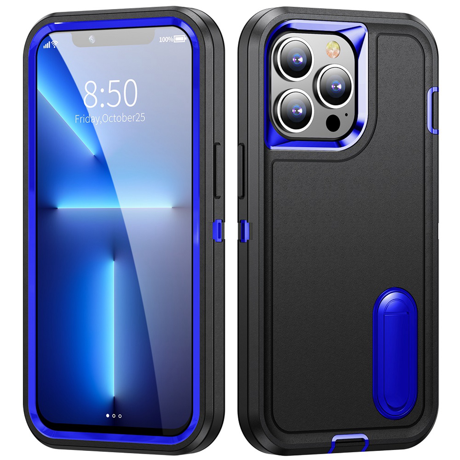 For Apple iPhone 11 (6.1") Hybrid PC Shockproof with Kickstand Hard Case Cover - Picture 28 of 49