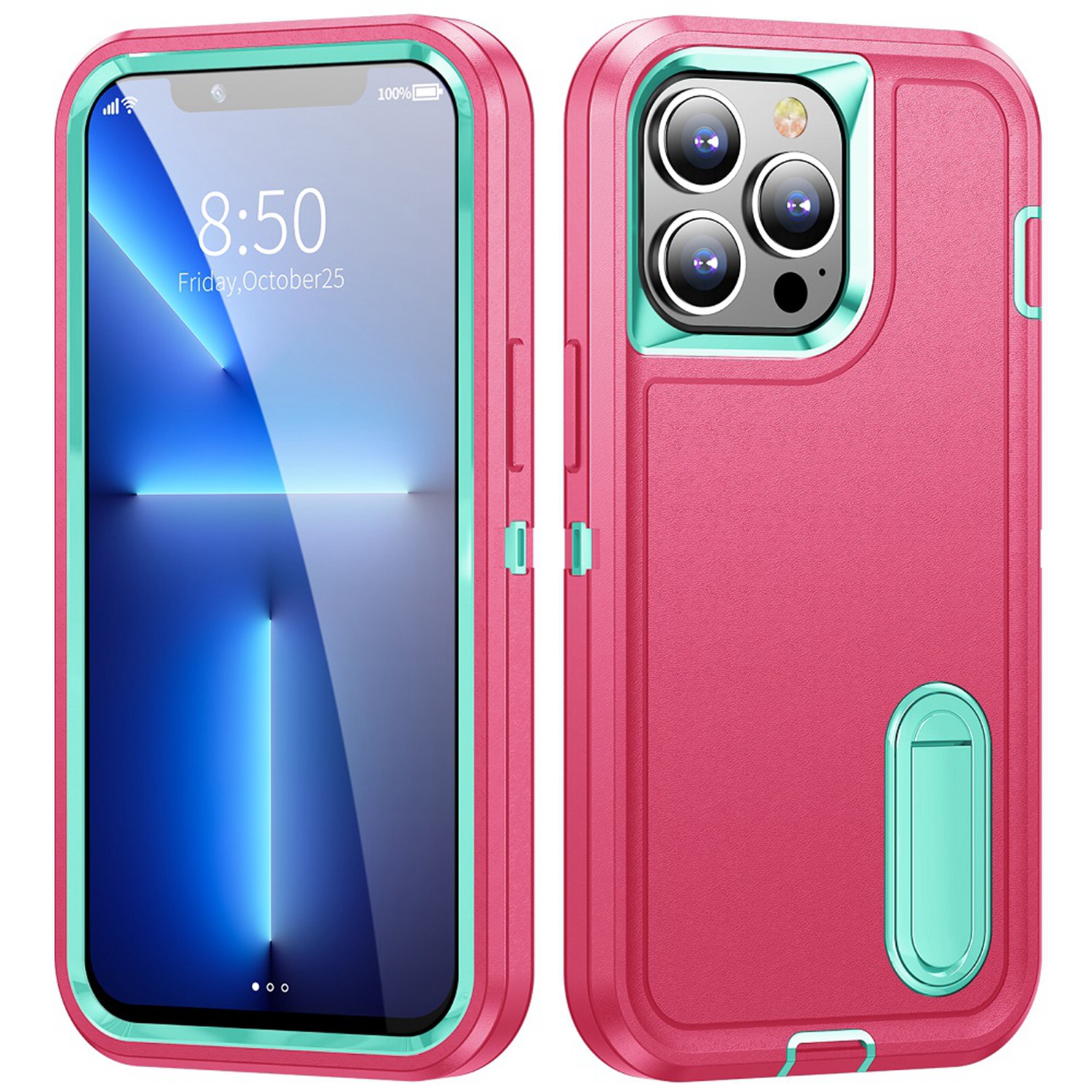 For Apple iPhone 11 (6.1") Hybrid PC Shockproof with Kickstand Hard Case Cover - Picture 36 of 49