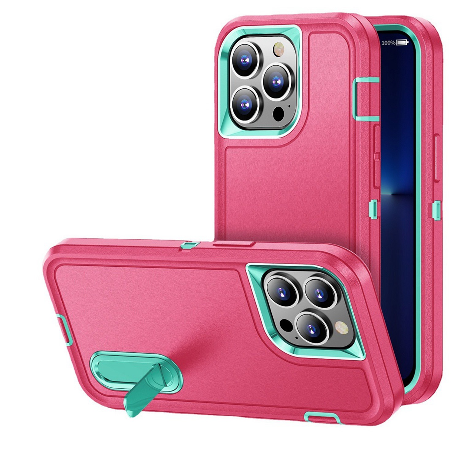 For Apple iPhone 11 (6.1") Hybrid PC Shockproof with Kickstand Hard Case Cover - Picture 35 of 49
