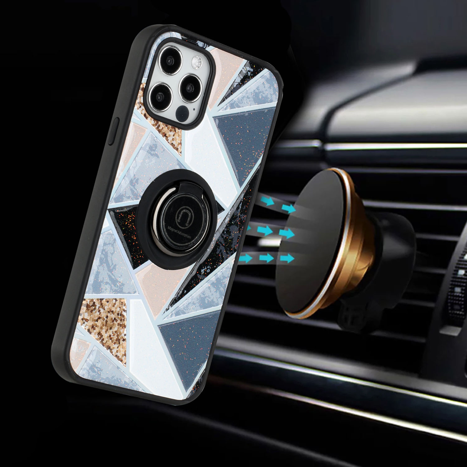 For Apple iPhone 11 /6.1" Marble Design with Ring Kickstand Hybrid Case Cover - Picture 15 of 27