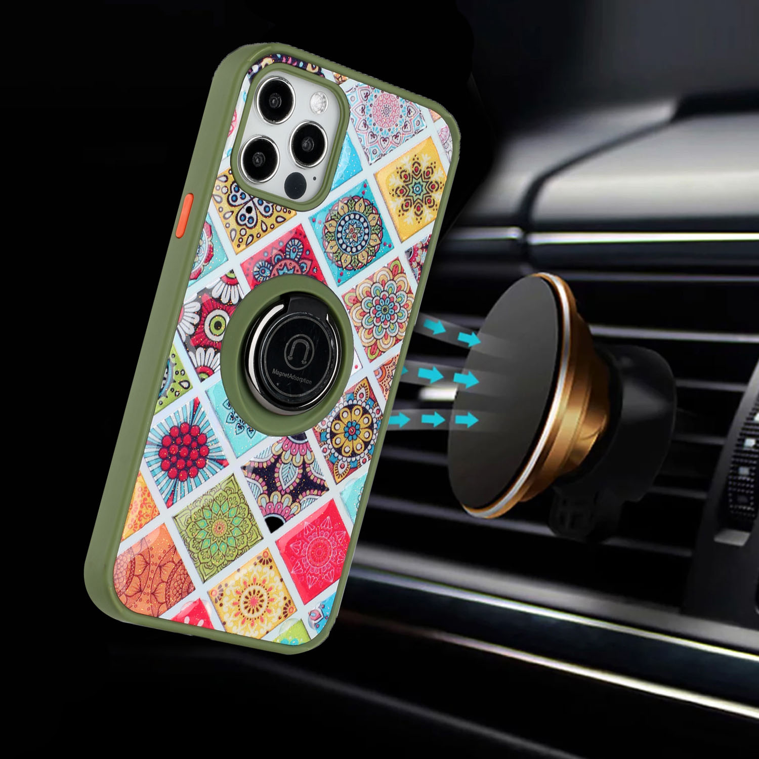 For Apple iPhone 11 /6.1" Marble Design with Ring Kickstand Hybrid Case Cover - Picture 23 of 27