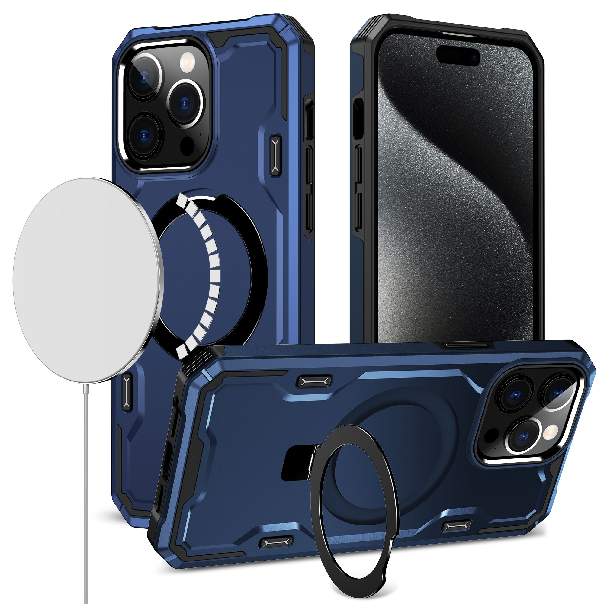 For iPhone 12 Pro Max Invisible Ring Stand Compatible with MagSafe