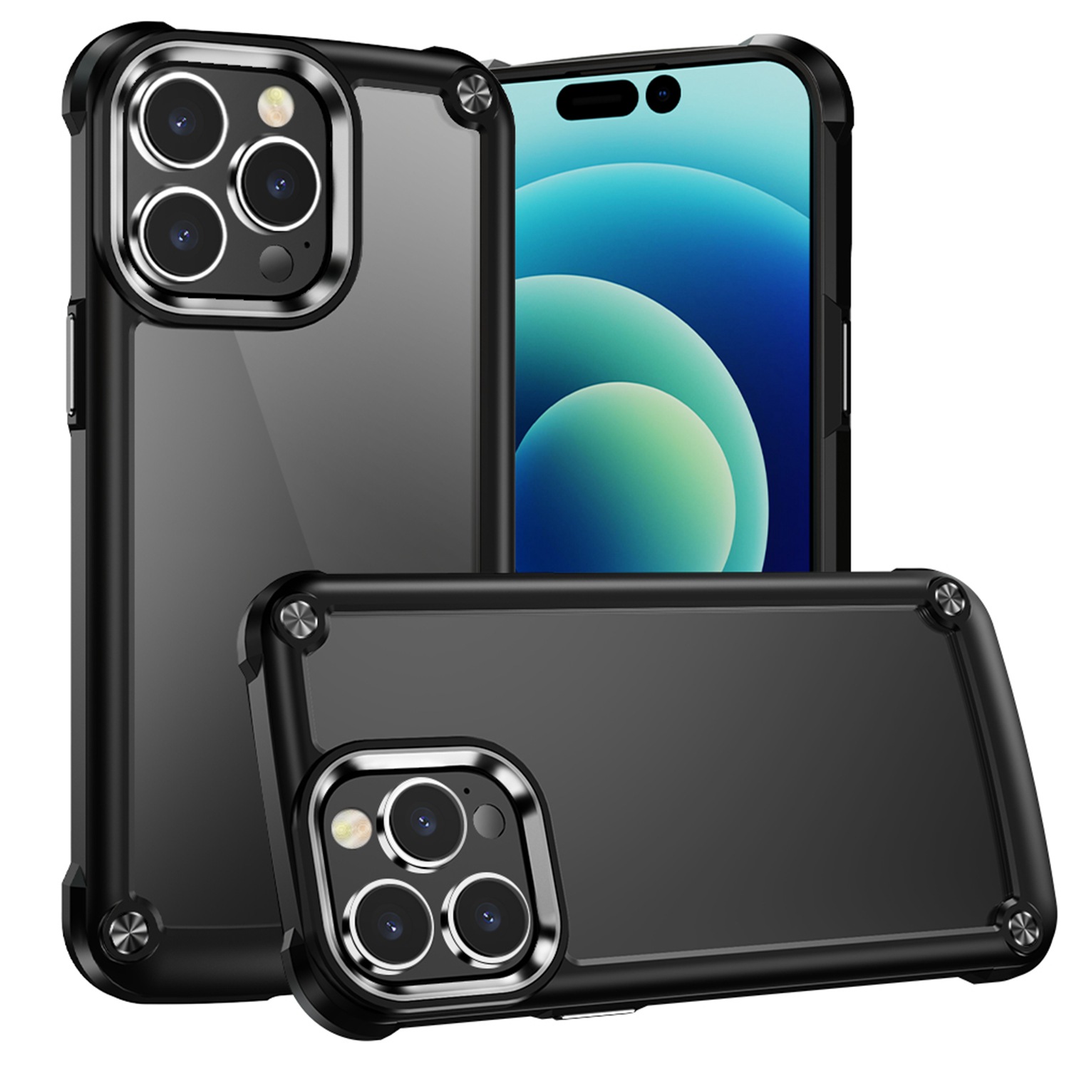 For Apple iPhone 13 Pro Max Hybrid Rubber Hard PC TPU Corner Bumper Case Cover - Picture 9 of 25