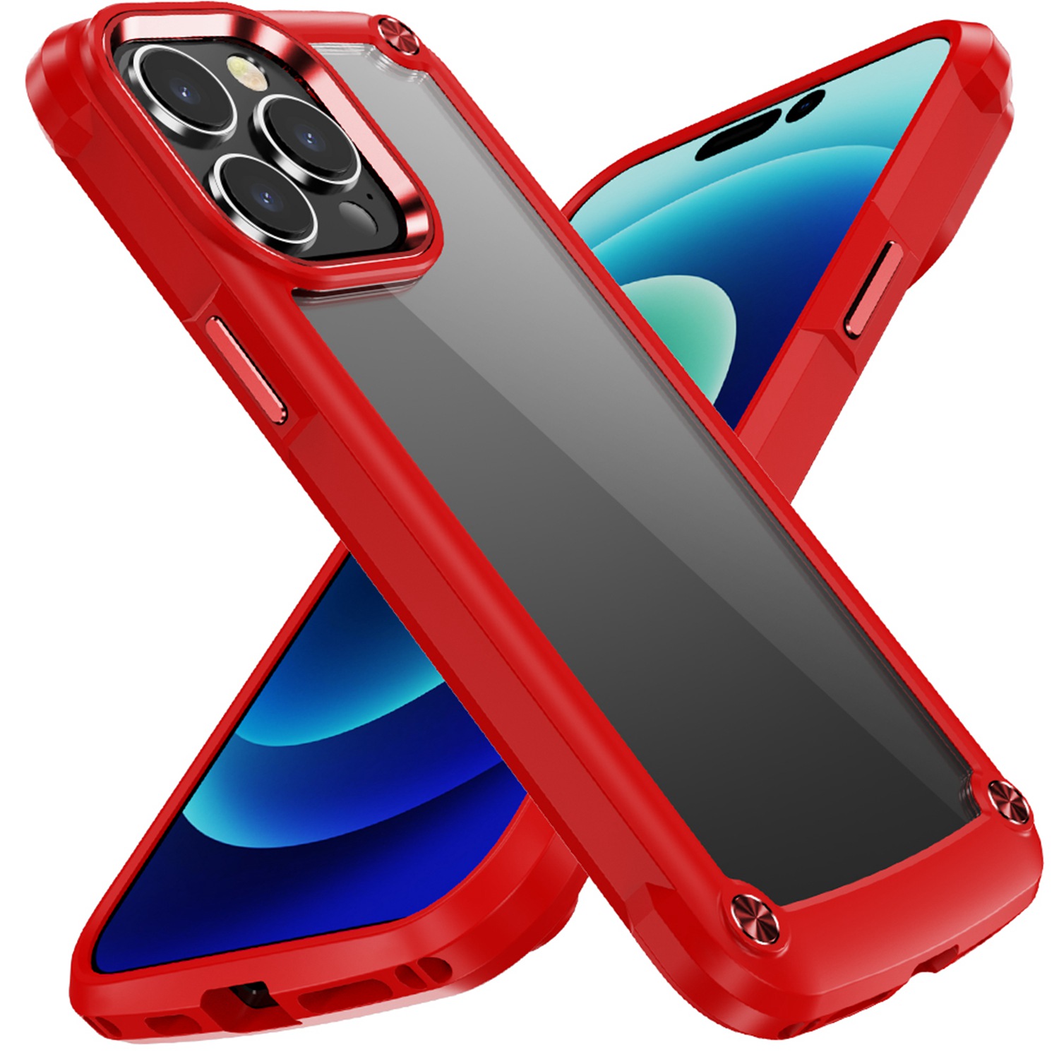 For Apple iPhone 13 Pro Max Hybrid Rubber Hard PC TPU Corner