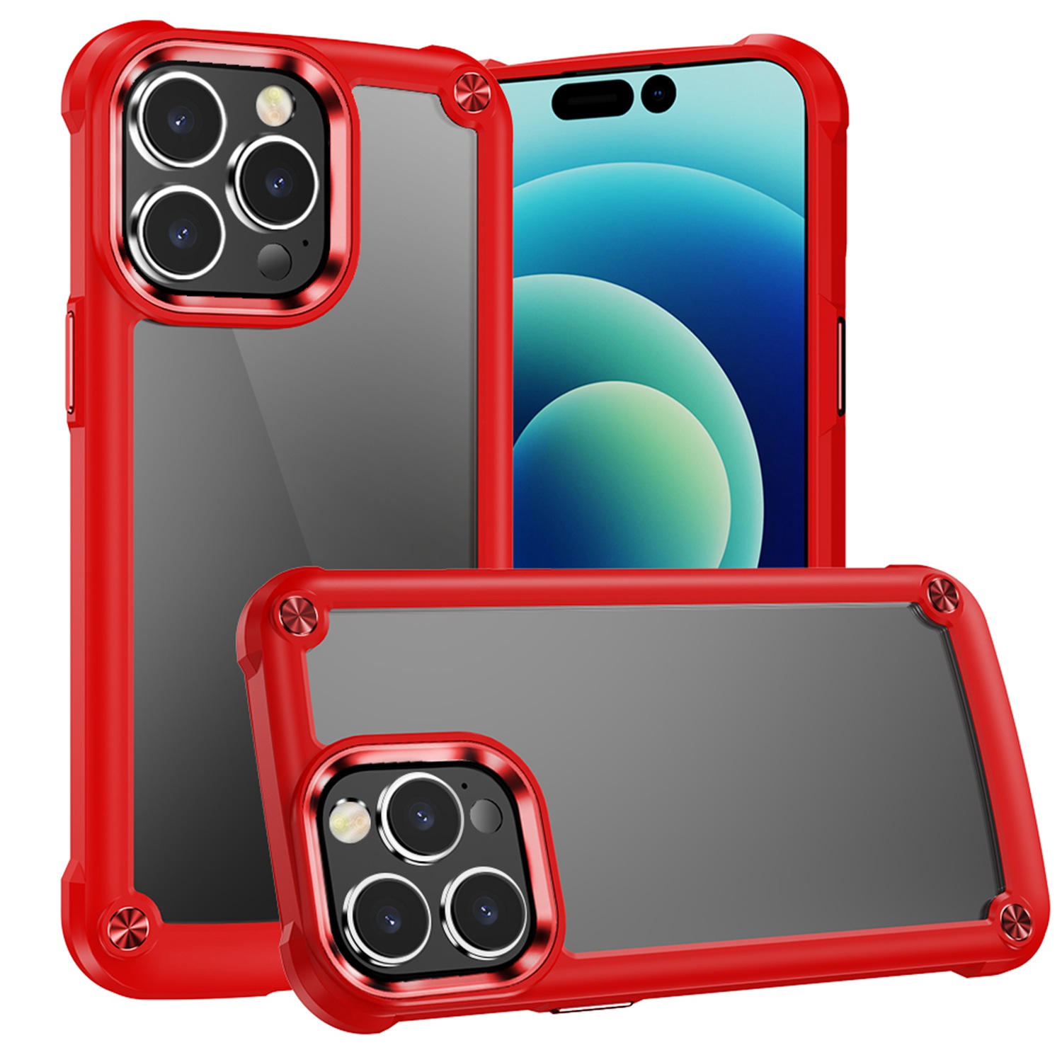 For Apple iPhone 13 Pro Max Hybrid Rubber Hard PC TPU Corner Bumper Case Cover - Picture 21 of 25