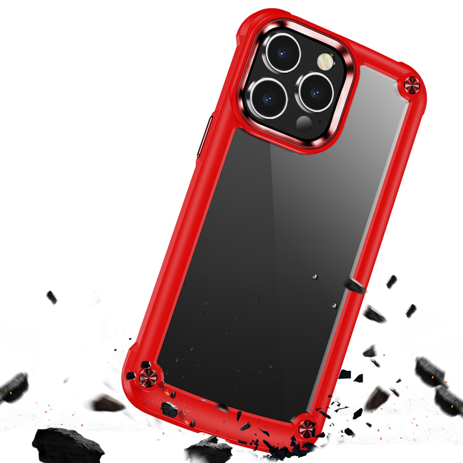 For Apple iPhone 13 Pro Max Hybrid Rubber Hard PC TPU Corner Bumper Case Cover - Picture 20 of 25