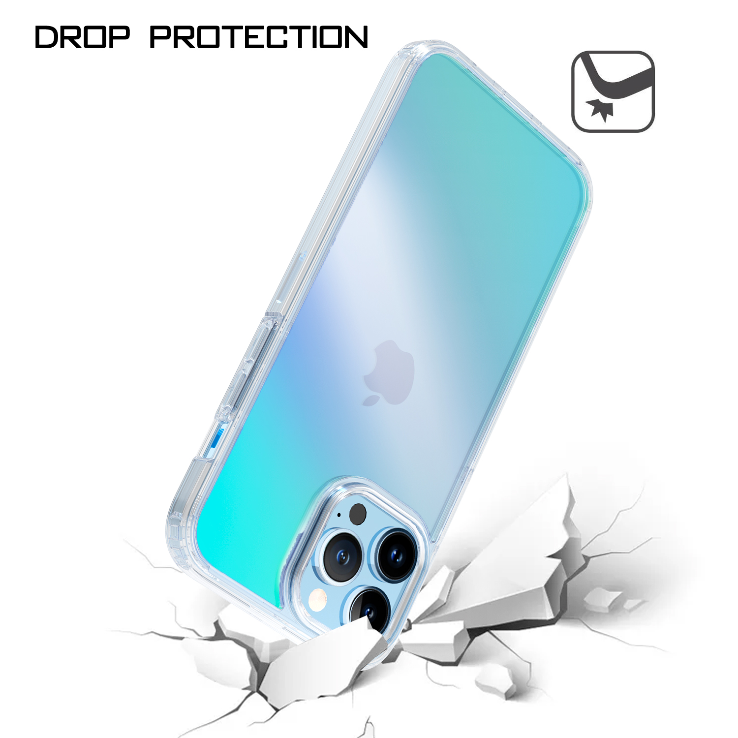 For Apple iPhone 13 Pro Max Clear Gradient Designed Slim