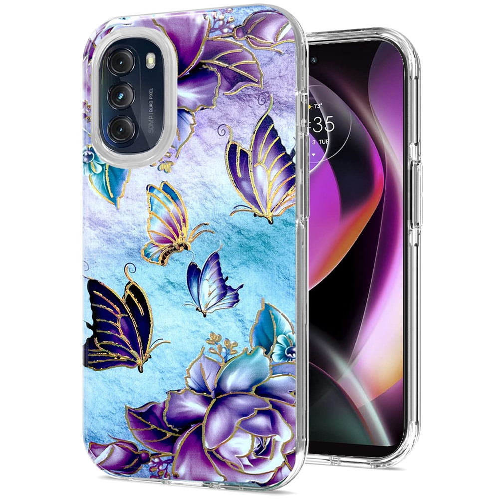 For Apple iPhone 13 Pro Max Stylish Gold Layer Design Hybrid Hard PC Case Cover - Picture 12 of 44