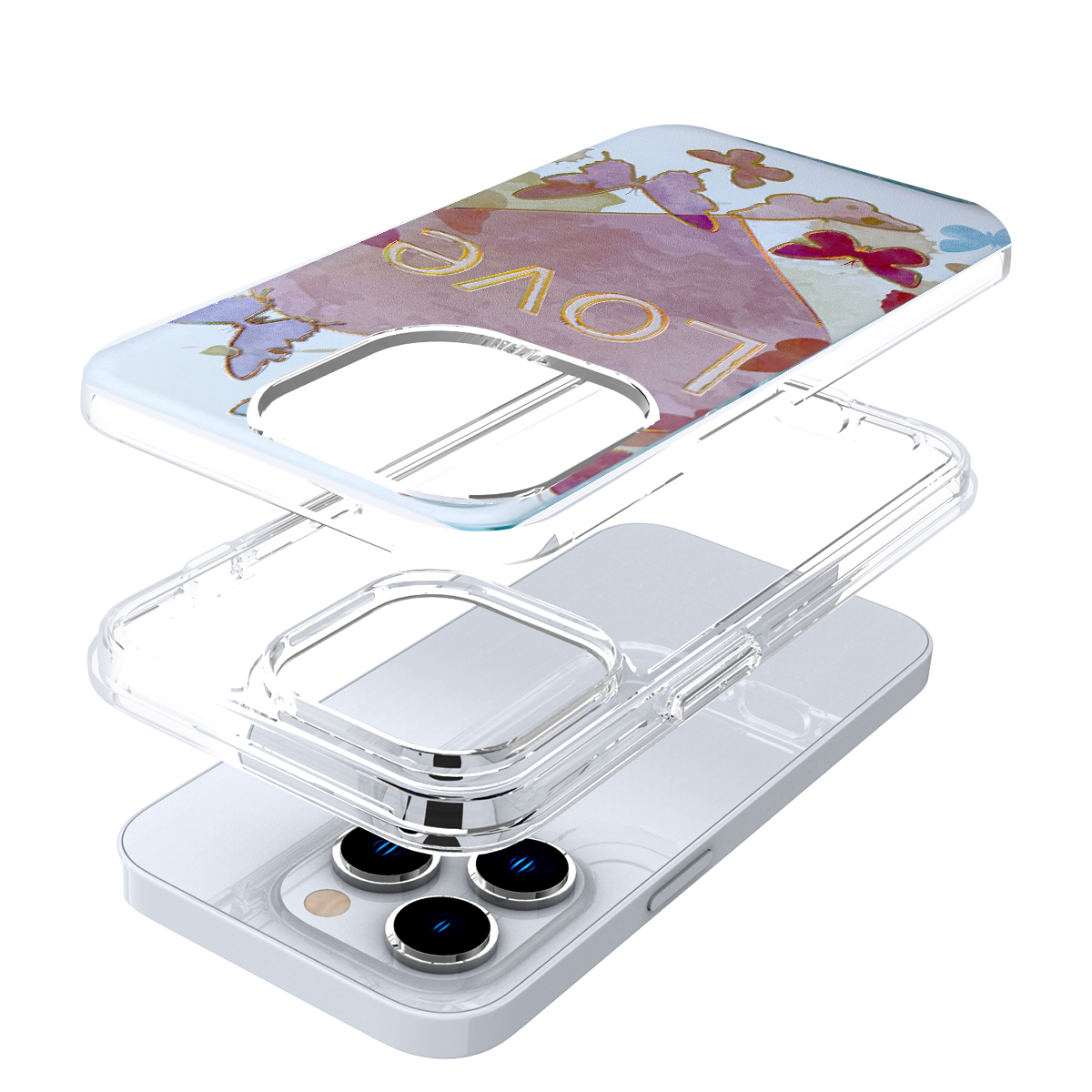 For Apple iPhone 13 Pro Max Stylish Gold Layer Design Hybrid Hard PC Case Cover - Picture 29 of 44