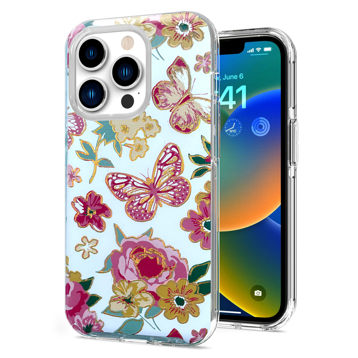 For Apple iPhone 13 Pro Max Stylish Gold Layer Design Hybrid Hard PC Case Cover - Picture 39 of 44