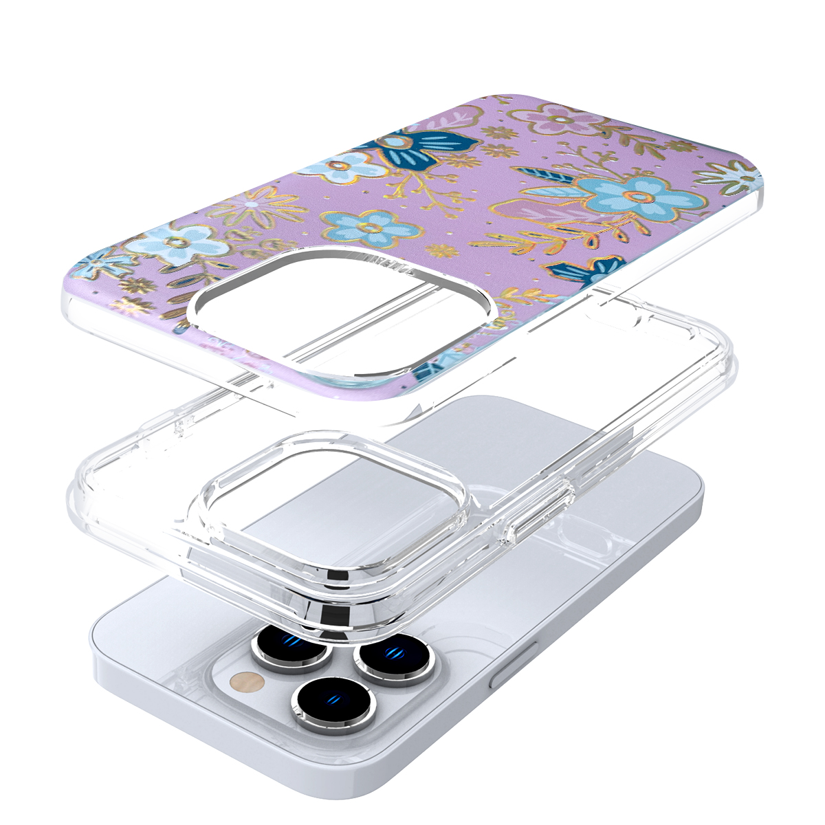 For Apple iPhone 13 Pro Max Stylish Gold Layer Design Hybrid Hard PC Case Cover - Picture 35 of 44
