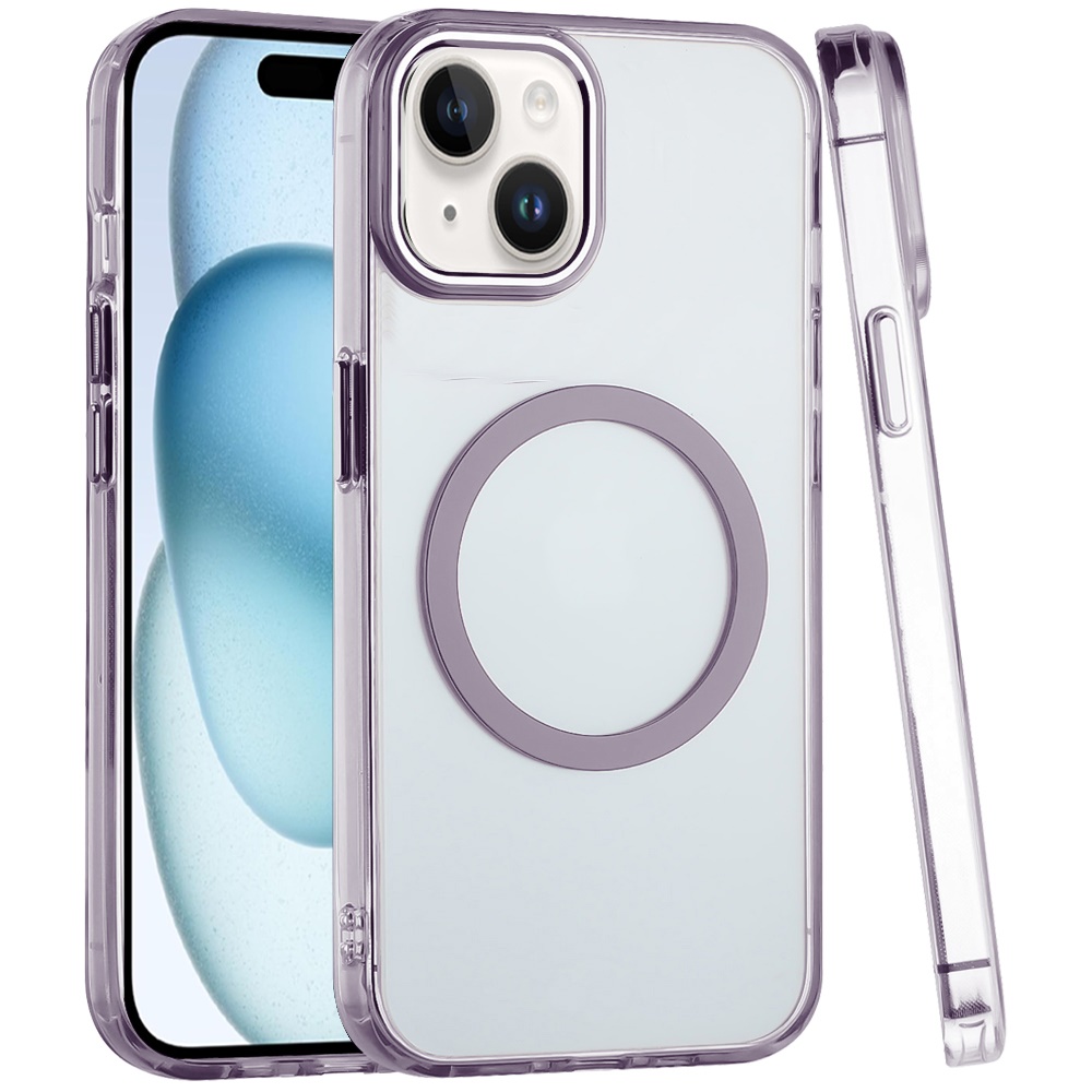 Funda Carcasa MagSafe Compatible con MagSafe Magnética Círculo Transparente para Apple iPhone 14/13 - Imagen 47 de 55