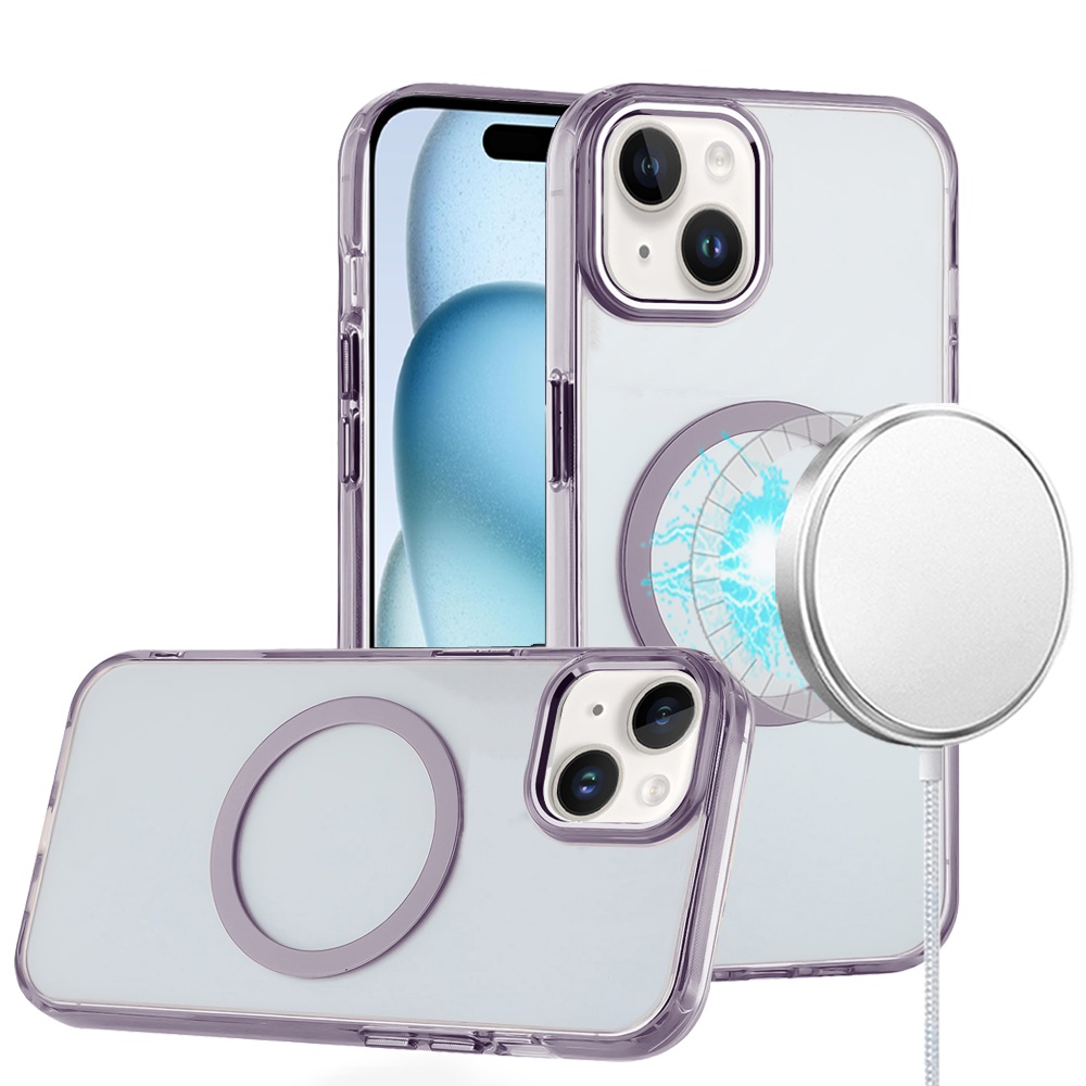 Funda Carcasa MagSafe Compatible con MagSafe Magnética Círculo Transparente para Apple iPhone 14/13 - Imagen 48 de 55