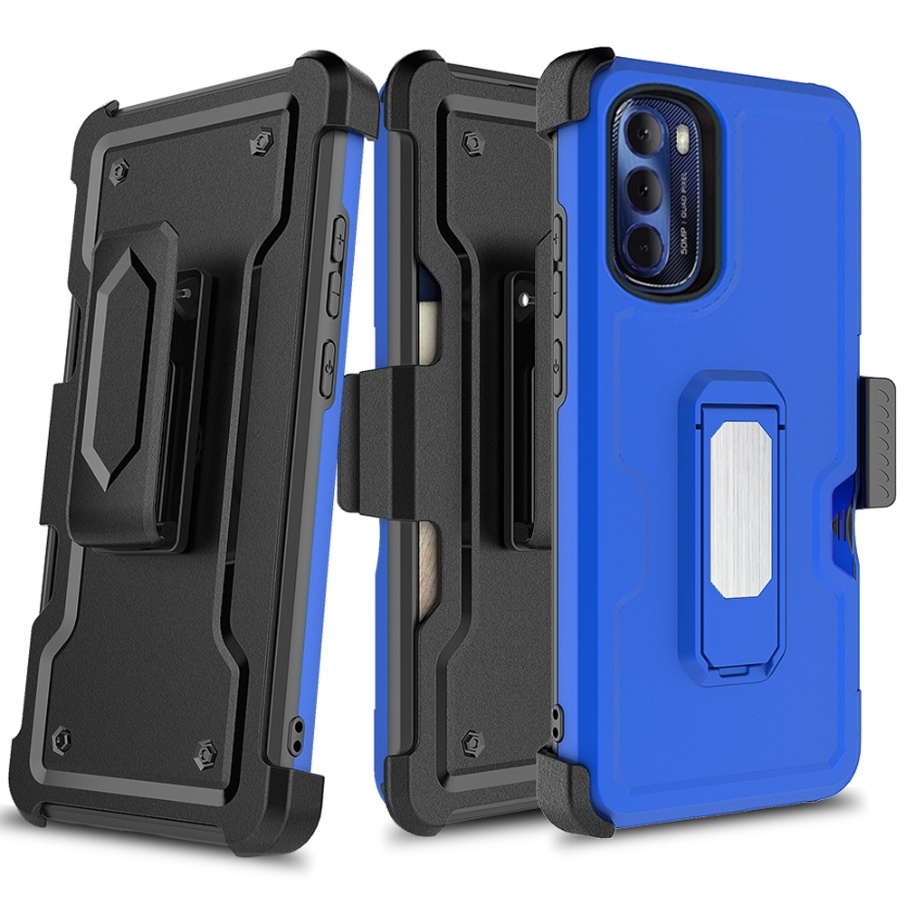 For Apple iPhone 14 Plus 6.7" Armor Belt Clip Card Slot Holster Stand Case Cover - Picture 23 of 40
