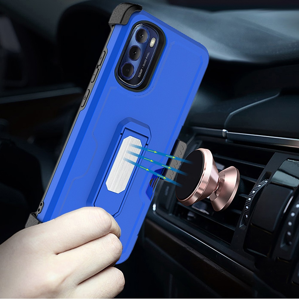 For Apple iPhone 14 Plus 6.7" Armor Belt Clip Card Slot Holster Stand Case Cover - Picture 24 of 40