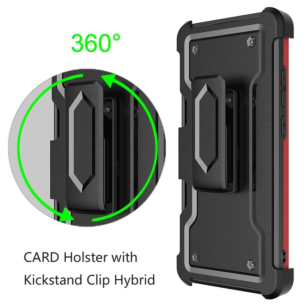 For Apple iPhone 14 Plus 6.7" Armor Belt Clip Card Slot Holster Stand Case Cover - Picture 39 of 40