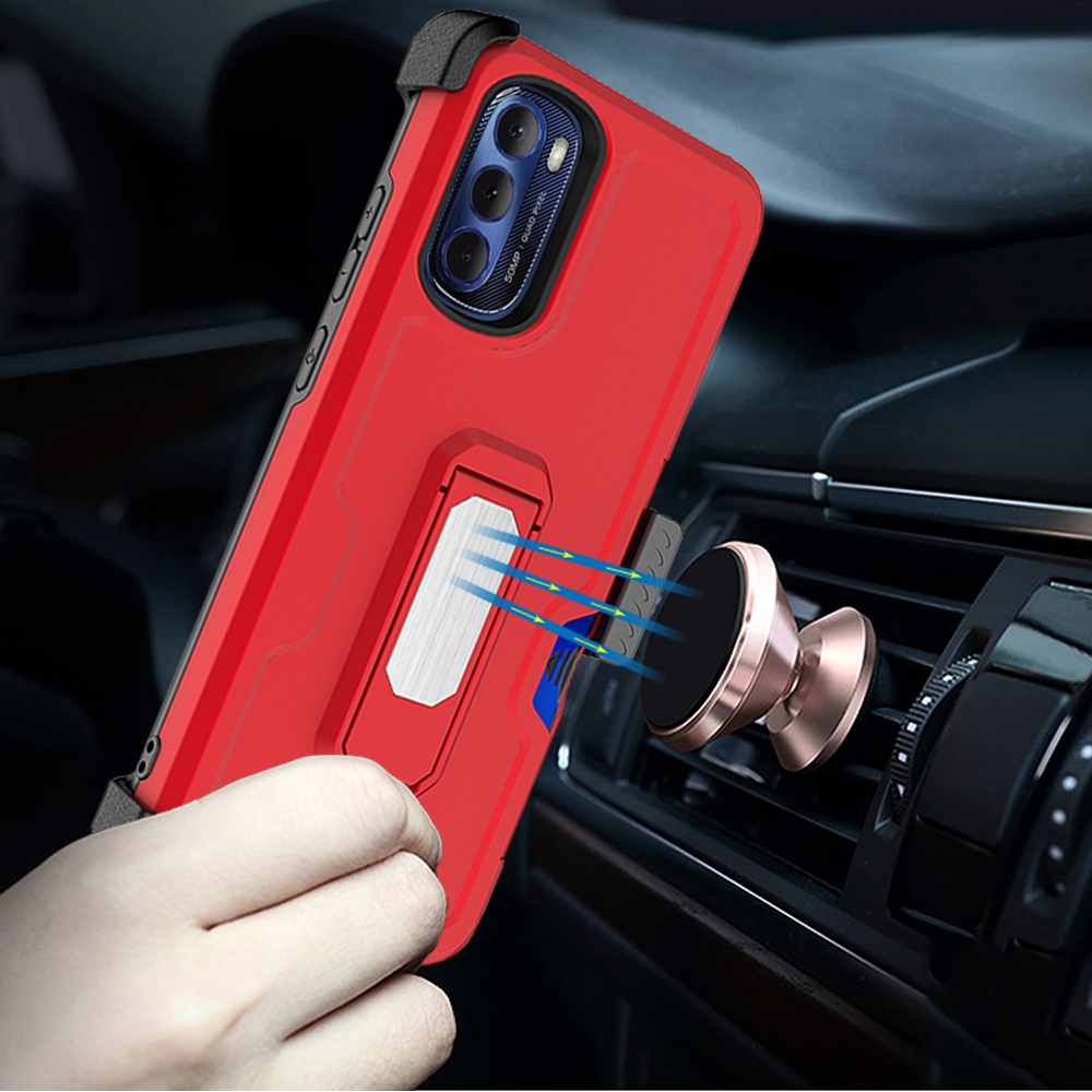 For Apple iPhone 14 Plus 6.7" Armor Belt Clip Card Slot Holster Stand Case Cover - Picture 36 of 40