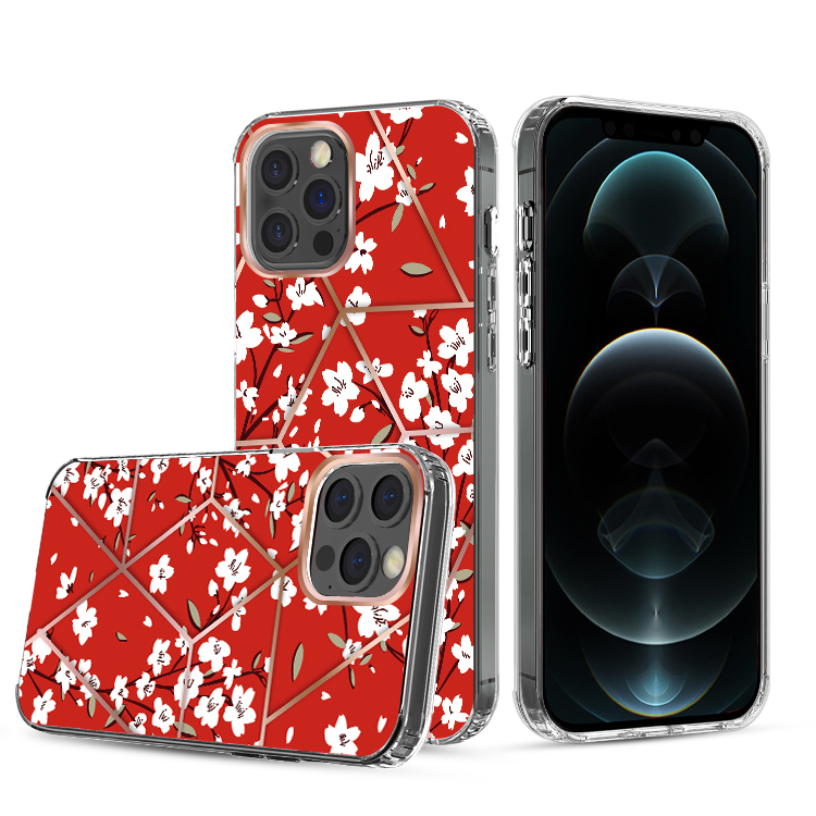 For Apple iPhone 14 Pro /6.1" Fashion Art Floral Hybrid Hard TPU Back Case Cover - Bild 36 von 61