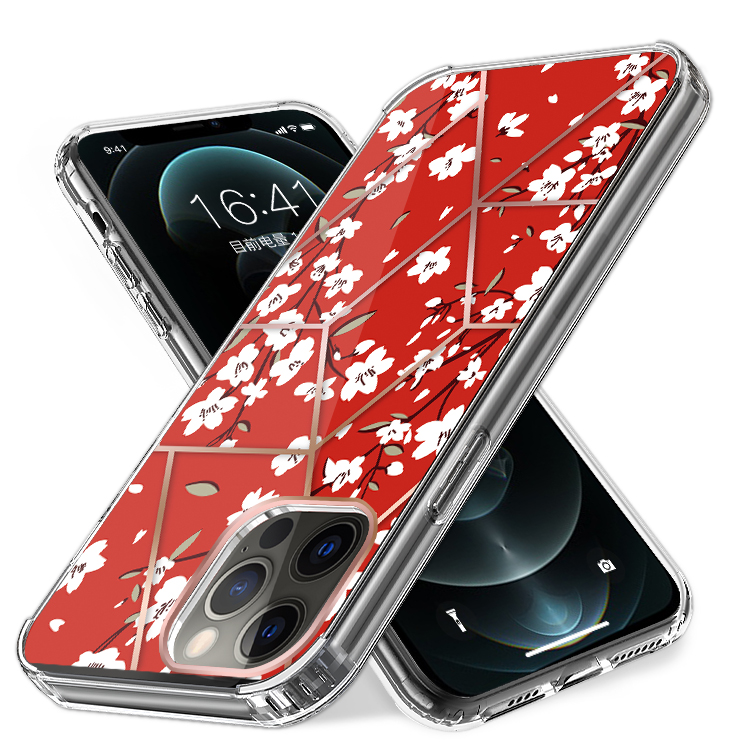 For Apple iPhone 14 Pro /6.1" Fashion Art Floral Hybrid Hard TPU Back Case Cover - Bild 35 von 61