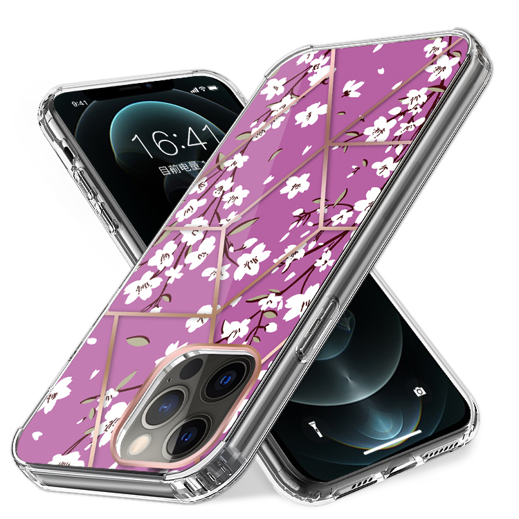 For Apple iPhone 14 Pro /6.1" Fashion Art Floral Hybrid Hard TPU Back Case Cover - Bild 44 von 61