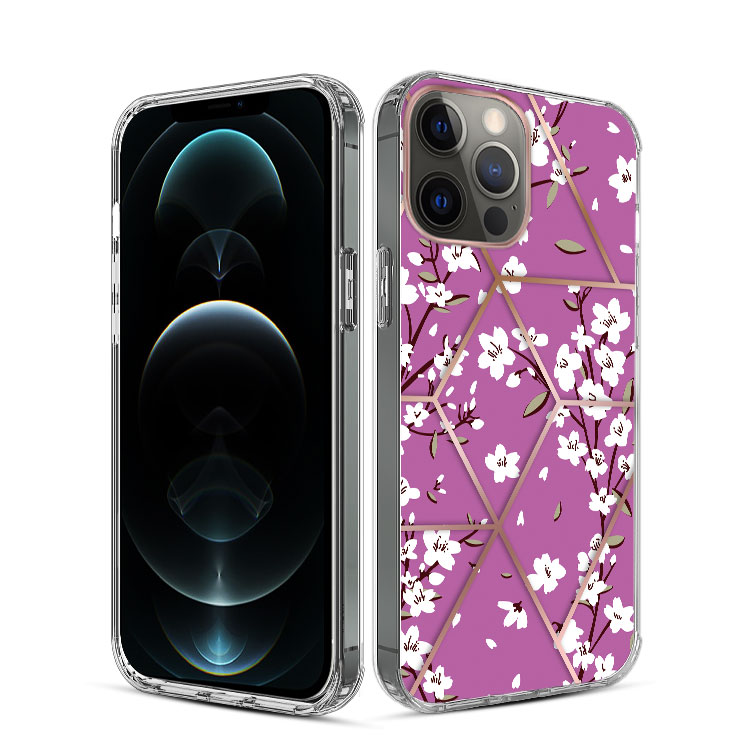 For Apple iPhone 14 Pro /6.1" Fashion Art Floral Hybrid Hard TPU Back Case Cover - Bild 47 von 61