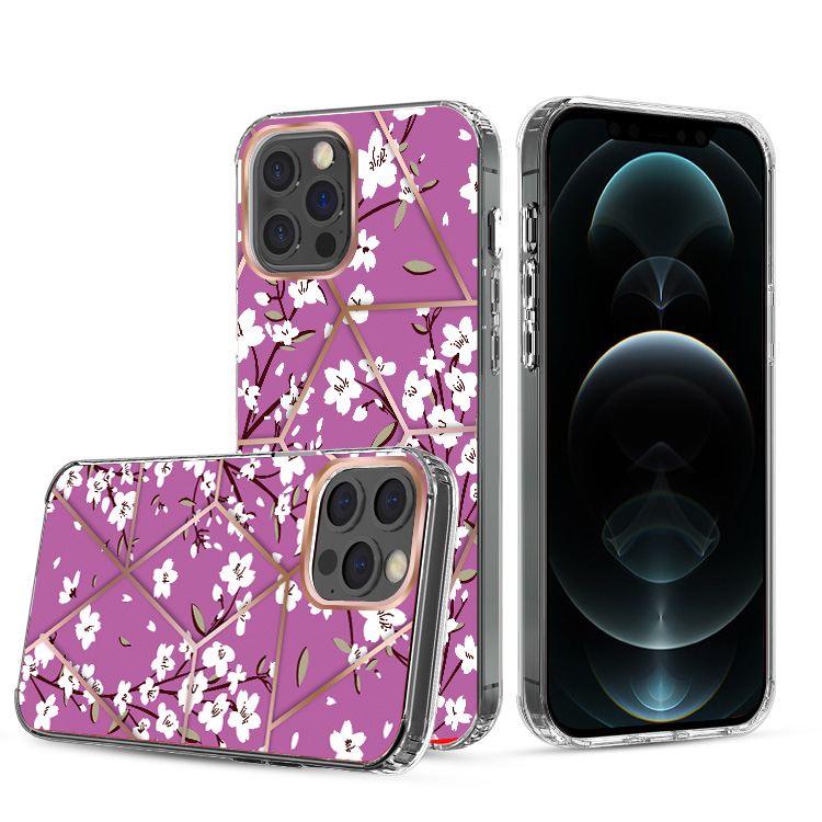 For Apple iPhone 14 Pro /6.1" Fashion Art Floral Hybrid Hard TPU Back Case Cover - Bild 45 von 61