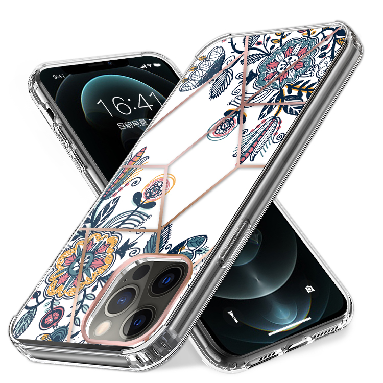 For Apple iPhone 14 Pro /6.1" Fashion Art Floral Hybrid Hard TPU Back Case Cover - Bild 53 von 61