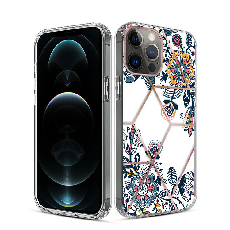 For Apple iPhone 14 Pro /6.1" Fashion Art Floral Hybrid Hard TPU Back Case Cover - Bild 56 von 61