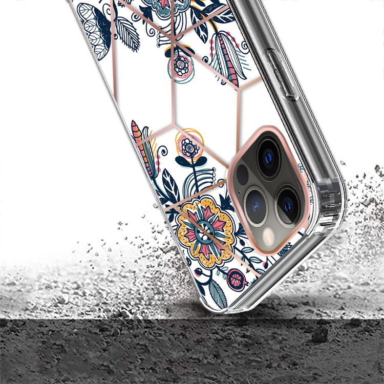 For Apple iPhone 14 Pro /6.1" Fashion Art Floral Hybrid Hard TPU Back Case Cover - Bild 58 von 61