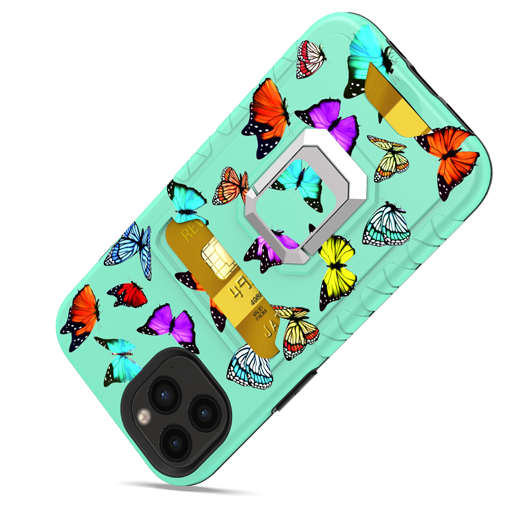 For Apple iPhone 14 Pro (6.1") Wallet with Credit Card Holder & Ring Case Cover - Picture 38 of 43
