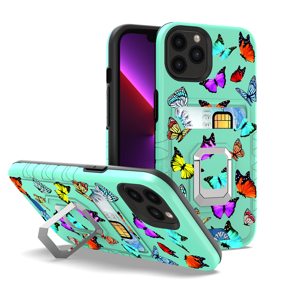 For Apple iPhone 14 Pro (6.1") Wallet with Credit Card Holder & Ring Case Cover - Picture 37 of 43