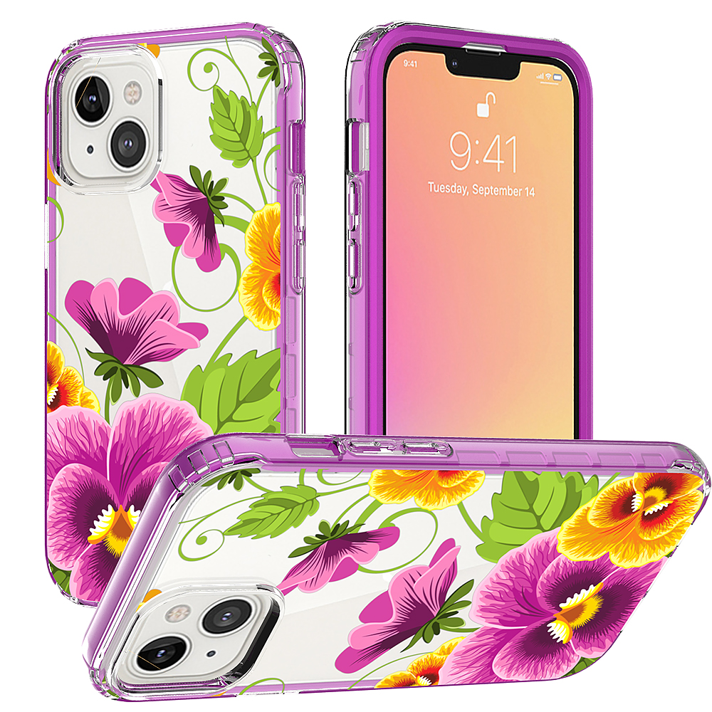 For Apple iPhone 14 Pro 6.1" Beautiful Hybrid Armor TPU Hard PC Frame Case Cover - Picture 23 of 82