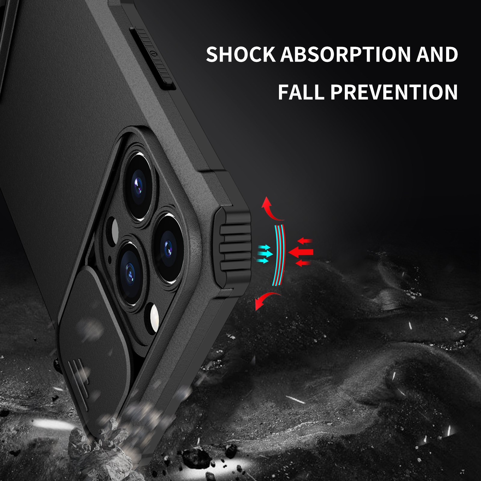 For Apple iPhone 14 Pro (6.1") Hybrid Hard Rubber Case w/ Stand & Camera Cover - Picture 7 of 17