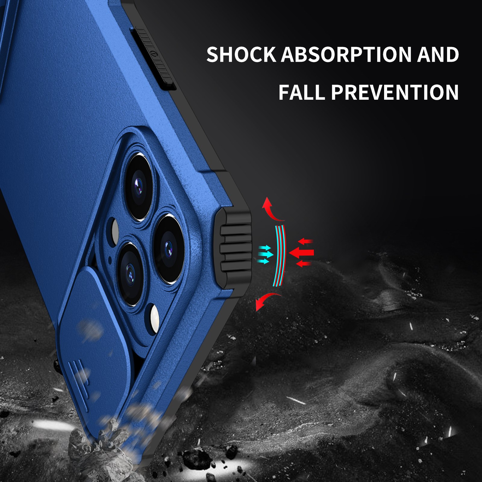For Apple iPhone 14 Pro (6.1") Hybrid Hard Rubber Case w/ Stand & Camera Cover - Picture 11 of 17