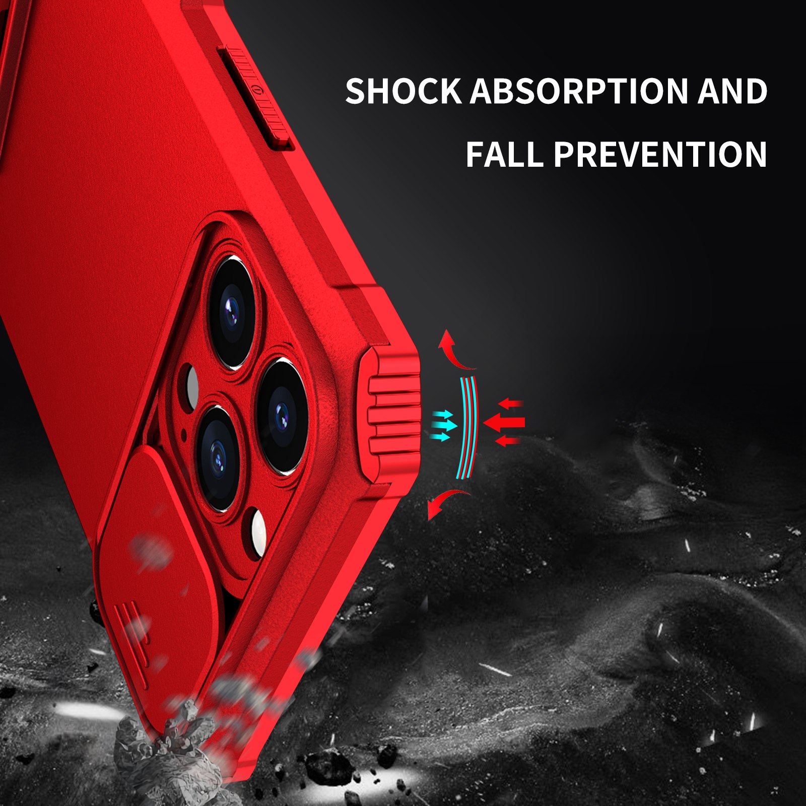 For Apple iPhone 14 Pro (6.1") Hybrid Hard Rubber Case w/ Stand & Camera Cover - Picture 15 of 17