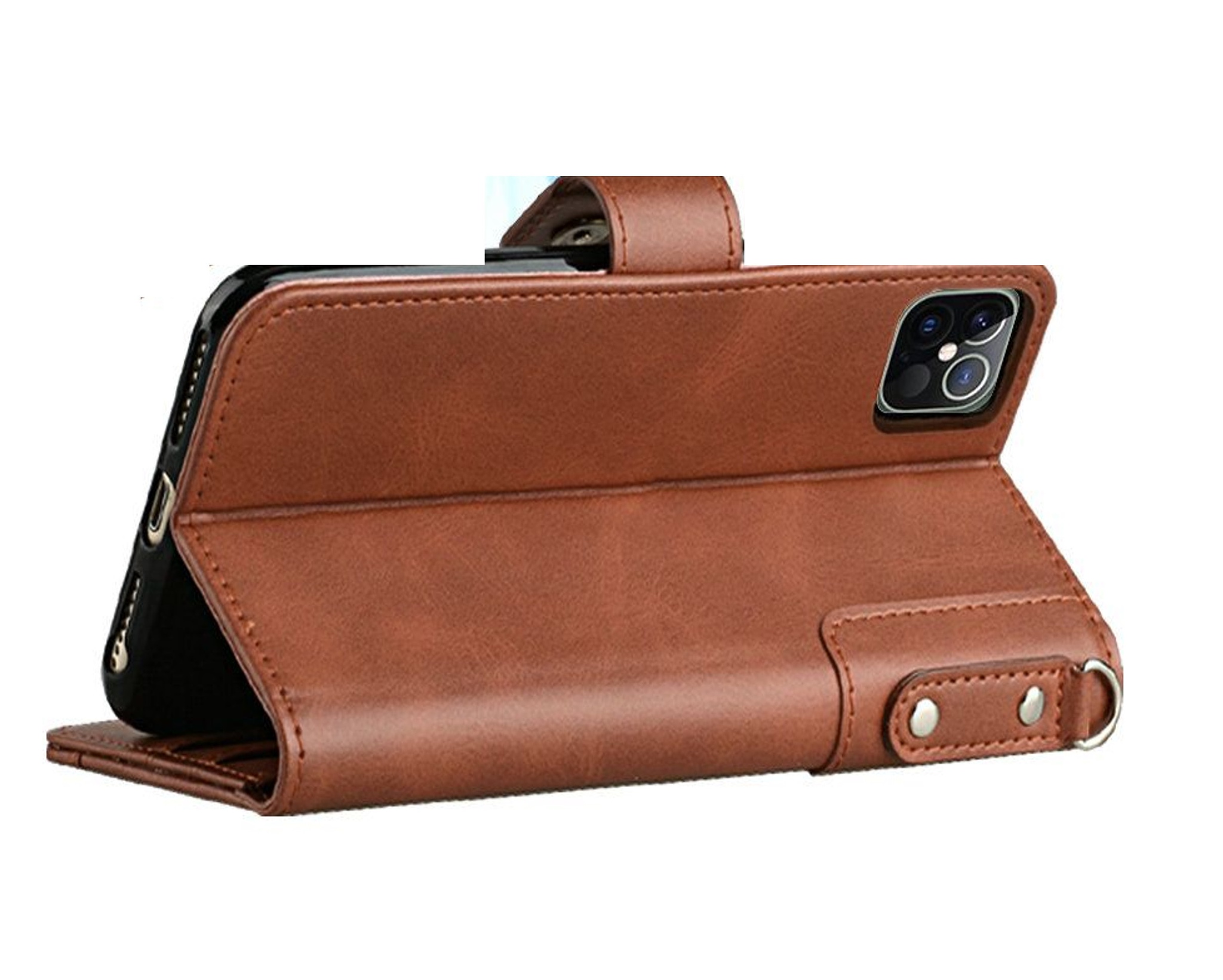 For iPhone 14 Pro (6.1") Wallet Case w/ Credit Card Holder Leather Pouch Cover - Picture 17 of 24